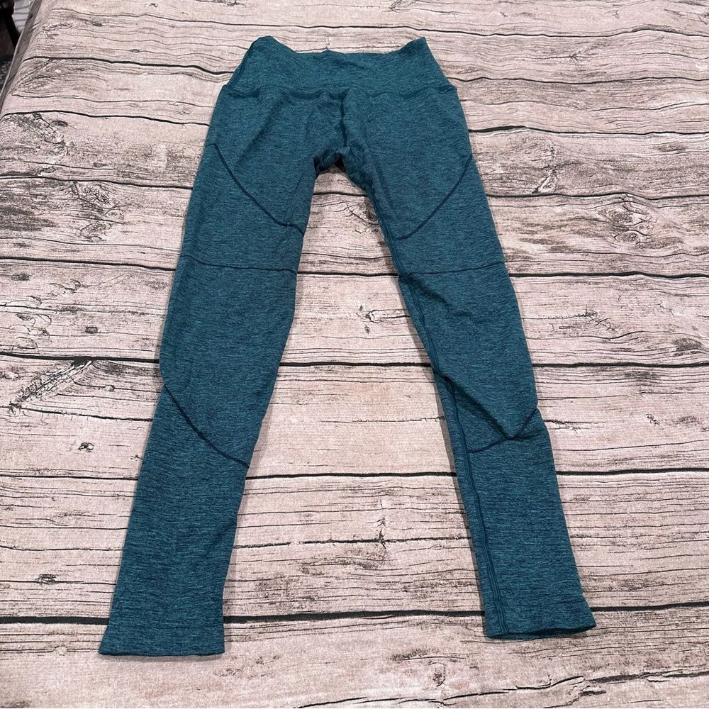 Alphalete Space Dyed Teal 7/8 High Rise Leggings Size Medium, Active, Gym, Lift